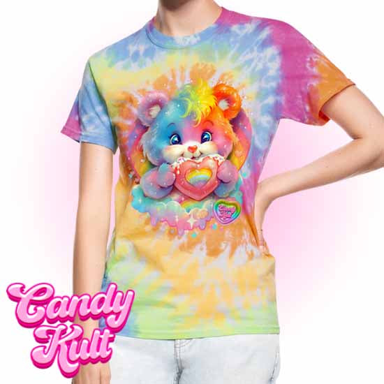 For the Love Of Rainbows - Retro Candy Unisex Tie Dye T-Shirt - Candy Kult - Candy Cult - Candy Kult Land - Wishbone - Boo Kitty - Panku - Frosti - Toxic Kitten - Hex-Heart - Cult Candy - Cake High Heels - [product_vendor}