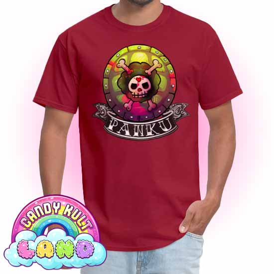 Panku Logo - Candy Kult Land COLOUR Men's / Unisex Classic T-Shirt - Candy Kult - Candy Cult - Candy Kult Land - Wishbone - Boo Kitty - Panku - Frosti - Toxic Kitten - Hex-Heart - Cult Candy - Cake High Heels - [product_vendor}