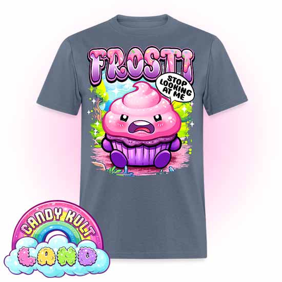 Frosti Stop Looking At Me - Candy Kult Land Men's / Unisex Classic T-Shirt - Candy Kult - Candy Cult - Candy Kult Land - Wishbone - Boo Kitty - Panku - Frosti - Toxic Kitten - Hex-Heart - Cult Candy - Cake High Heels - [product_vendor}