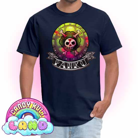 Panku Logo - Candy Kult Land COLOUR Men's / Unisex Classic T-Shirt - Candy Kult - Candy Cult - Candy Kult Land - Wishbone - Boo Kitty - Panku - Frosti - Toxic Kitten - Hex-Heart - Cult Candy - Cake High Heels - [product_vendor}