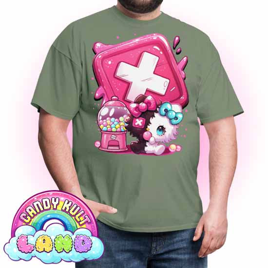 Panku Logo - Candy Kult Land COLOUR Men's / Unisex Classic T-Shirt - Candy Kult - Candy Cult - Candy Kult Land - Wishbone - Boo Kitty - Panku - Frosti - Toxic Kitten - Hex-Heart - Cult Candy - Cake High Heels - [product_vendor}