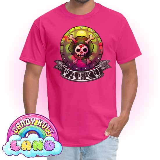 Panku Logo - Candy Kult Land COLOUR Men's / Unisex Classic T-Shirt - Candy Kult - Candy Cult - Candy Kult Land - Wishbone - Boo Kitty - Panku - Frosti - Toxic Kitten - Hex-Heart - Cult Candy - Cake High Heels - [product_vendor}