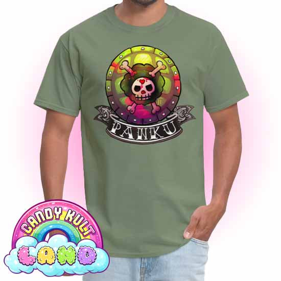Panku Logo - Candy Kult Land COLOUR Men's / Unisex Classic T-Shirt - Candy Kult - Candy Cult - Candy Kult Land - Wishbone - Boo Kitty - Panku - Frosti - Toxic Kitten - Hex-Heart - Cult Candy - Cake High Heels - [product_vendor}