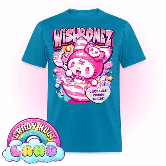 Wishbonez Cereal - Candy Kult Land COLOUR Men's / Unisex Classic T-Shirt - Candy Kult - Candy Cult - Candy Kult Land - Wishbone - Boo Kitty - Panku - Frosti - Toxic Kitten - Hex-Heart - Cult Candy - Cake High Heels - [product_vendor}
