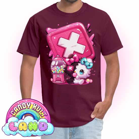 Panku Logo - Candy Kult Land COLOUR Men's / Unisex Classic T-Shirt - Candy Kult - Candy Cult - Candy Kult Land - Wishbone - Boo Kitty - Panku - Frosti - Toxic Kitten - Hex-Heart - Cult Candy - Cake High Heels - [product_vendor}