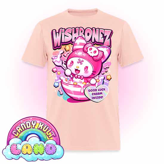 Wishbonez Cereal - Candy Kult Land COLOUR Men's / Unisex Classic T-Shirt - Candy Kult - Candy Cult - Candy Kult Land - Wishbone - Boo Kitty - Panku - Frosti - Toxic Kitten - Hex-Heart - Cult Candy - Cake High Heels - [product_vendor}