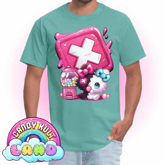 Panku Logo - Candy Kult Land COLOUR Men's / Unisex Classic T-Shirt - Candy Kult - Candy Cult - Candy Kult Land - Wishbone - Boo Kitty - Panku - Frosti - Toxic Kitten - Hex-Heart - Cult Candy - Cake High Heels - [product_vendor}