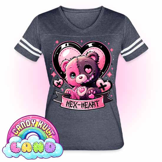 Hex-Heart - Candy Kult Land Women’s Vintage Sport T-Shirt - Candy Kult - Candy Cult - Candy Kult Land - Wishbone - Boo Kitty - Panku - Frosti - Toxic Kitten - Hex-Heart - Cult Candy - Cake High Heels - [product_vendor}