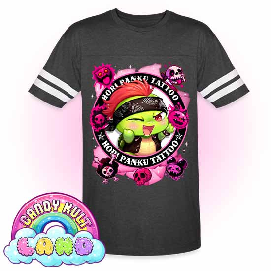 Hori Panku Tattoo Pink - Candy Kult Land Men's / Unisex Vintage Sport T-Shirt - Candy Kult - Candy Cult - Candy Kult Land - Wishbone - Boo Kitty - Panku - Frosti - Toxic Kitten - Hex-Heart - Cult Candy - Cake High Heels - [product_vendor}