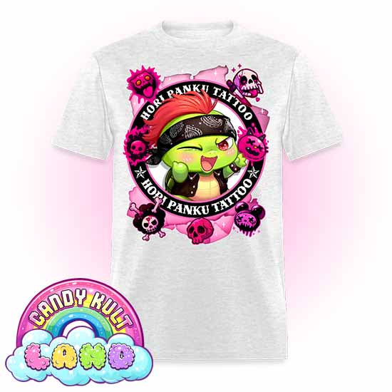 Hori Panku Tattoo Pink - Candy Kult Land Men's / Unisex Classic T-Shirt - Candy Kult - Candy Cult - Candy Kult Land - Wishbone - Boo Kitty - Panku - Frosti - Toxic Kitten - Hex-Heart - Cult Candy - Cake High Heels - [product_vendor}