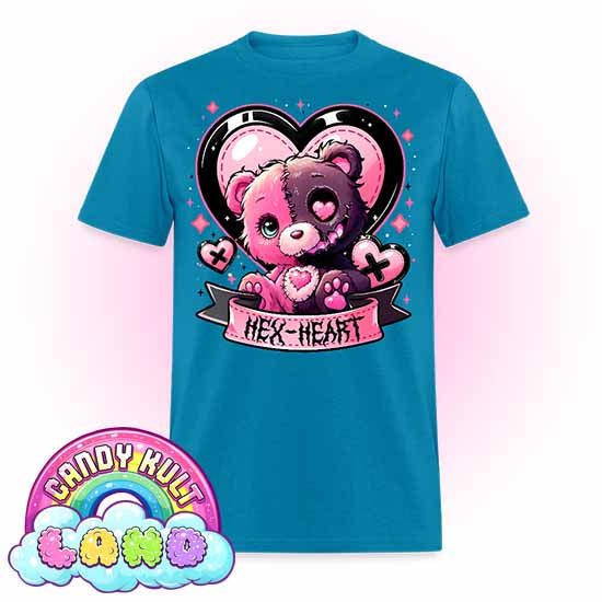 Hex-Heart - Candy Kult Land COLOUR Men's / Unisex Classic T-Shirt - Candy Kult - Candy Cult - Candy Kult Land - Wishbone - Boo Kitty - Panku - Frosti - Toxic Kitten - Hex-Heart - Cult Candy - Cake High Heels - [product_vendor}