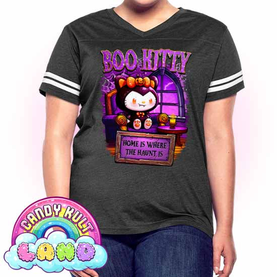 Home Is Where The Haunt Is Boo Kitty - Candy Kult Land Women’s Vintage Sport T-Shirt - Candy Kult - Candy Cult - Candy Kult Land - Wishbone - Boo Kitty - Panku - Frosti - Toxic Kitten - Hex-Heart - Cult Candy - Cake High Heels - [product_vendor}