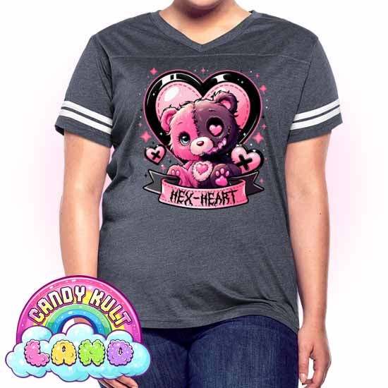 Hex-Heart - Candy Kult Land Women’s Vintage Sport T-Shirt - Candy Kult - Candy Cult - Candy Kult Land - Wishbone - Boo Kitty - Panku - Frosti - Toxic Kitten - Hex-Heart - Cult Candy - Cake High Heels - [product_vendor}