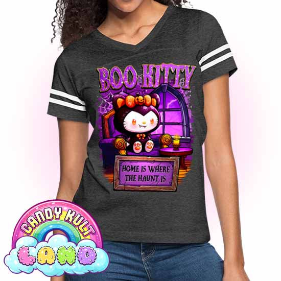 Home Is Where The Haunt Is Boo Kitty - Candy Kult Land Women’s Vintage Sport T-Shirt - Candy Kult - Candy Cult - Candy Kult Land - Wishbone - Boo Kitty - Panku - Frosti - Toxic Kitten - Hex-Heart - Cult Candy - Cake High Heels - [product_vendor}