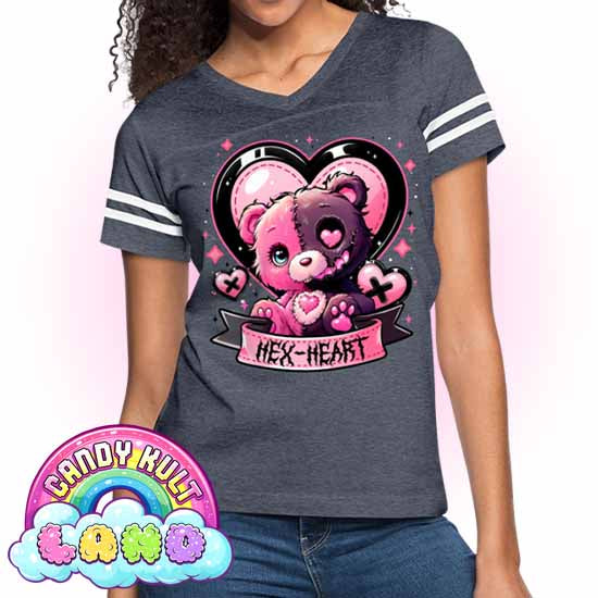 Hex-Heart - Candy Kult Land Women’s Vintage Sport T-Shirt - Candy Kult - Candy Cult - Candy Kult Land - Wishbone - Boo Kitty - Panku - Frosti - Toxic Kitten - Hex-Heart - Cult Candy - Cake High Heels - [product_vendor}