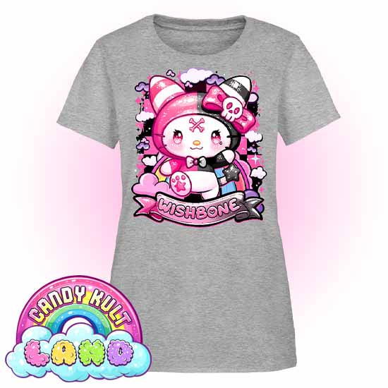 Wishbone Sparkle Punk - Candy Kult Land Women's FITTED T-Shirt - Candy Kult - Candy Cult - Candy Kult Land - Wishbone - Boo Kitty - Panku - Frosti - Toxic Kitten - Hex-Heart - Cult Candy - Cake High Heels - [product_vendor}