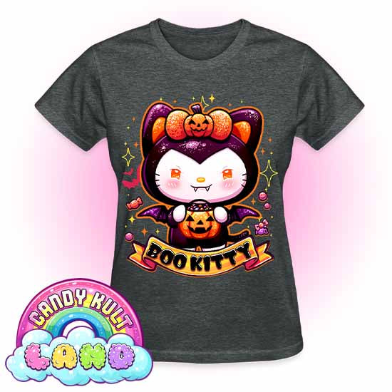 Boo Kitty - Candy Kult land REGULAR FIT Ladies T-Shirt - Candy Kult - Candy Cult - Candy Kult Land - Wishbone - Boo Kitty - Panku - Frosti - Toxic Kitten - Hex-Heart - Cult Candy - Cake High Heels - [product_vendor}