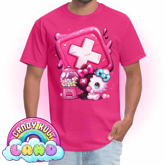 Panku Logo - Candy Kult Land COLOUR Men's / Unisex Classic T-Shirt - Candy Kult - Candy Cult - Candy Kult Land - Wishbone - Boo Kitty - Panku - Frosti - Toxic Kitten - Hex-Heart - Cult Candy - Cake High Heels - [product_vendor}
