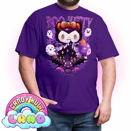 Boo Kitty Origins - Candy Kult Land COLOUR Men's / Unisex Classic T-Shirt - Candy Kult - Candy Cult - Candy Kult Land - Wishbone - Boo Kitty - Panku - Frosti - Toxic Kitten - Hex-Heart - Cult Candy - Cake High Heels - [product_vendor}