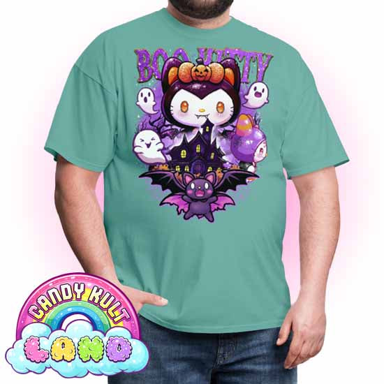 Boo Kitty Origins - Candy Kult Land COLOUR Men's / Unisex Classic T-Shirt - Candy Kult - Candy Cult - Candy Kult Land - Wishbone - Boo Kitty - Panku - Frosti - Toxic Kitten - Hex-Heart - Cult Candy - Cake High Heels - [product_vendor}