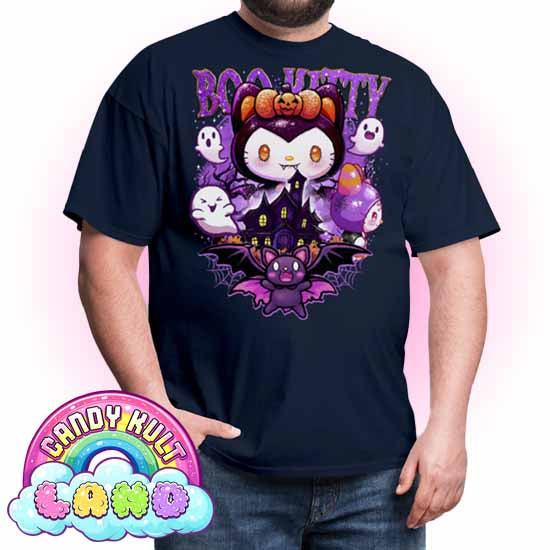 Boo Kitty Origins - Candy Kult Land COLOUR Men's / Unisex Classic T-Shirt - Candy Kult - Candy Cult - Candy Kult Land - Wishbone - Boo Kitty - Panku - Frosti - Toxic Kitten - Hex-Heart - Cult Candy - Cake High Heels - [product_vendor}