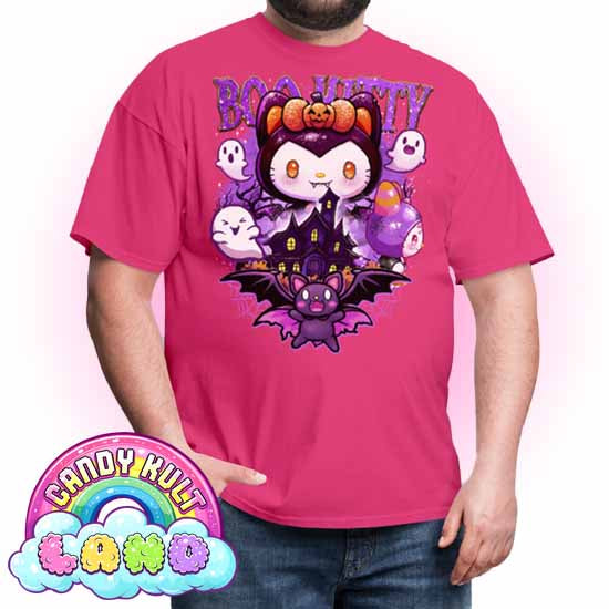 Boo Kitty Origins - Candy Kult Land COLOUR Men's / Unisex Classic T-Shirt - Candy Kult - Candy Cult - Candy Kult Land - Wishbone - Boo Kitty - Panku - Frosti - Toxic Kitten - Hex-Heart - Cult Candy - Cake High Heels - [product_vendor}