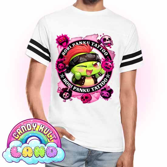 Hori Panku Tattoo Pink - Candy Kult Land Men's / Unisex Vintage Sport T-Shirt - Candy Kult - Candy Cult - Candy Kult Land - Wishbone - Boo Kitty - Panku - Frosti - Toxic Kitten - Hex-Heart - Cult Candy - Cake High Heels - [product_vendor}