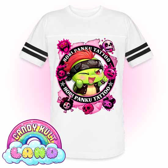 Hori Panku Tattoo Pink - Candy Kult Land Men's / Unisex Vintage Sport T-Shirt - Candy Kult - Candy Cult - Candy Kult Land - Wishbone - Boo Kitty - Panku - Frosti - Toxic Kitten - Hex-Heart - Cult Candy - Cake High Heels - [product_vendor}