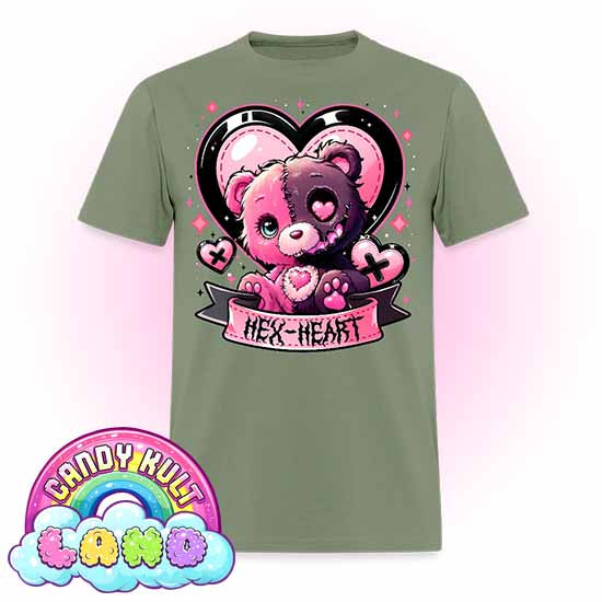 Hex-Heart - Candy Kult Land COLOUR Men's / Unisex Classic T-Shirt - Candy Kult - Candy Cult - Candy Kult Land - Wishbone - Boo Kitty - Panku - Frosti - Toxic Kitten - Hex-Heart - Cult Candy - Cake High Heels - [product_vendor}