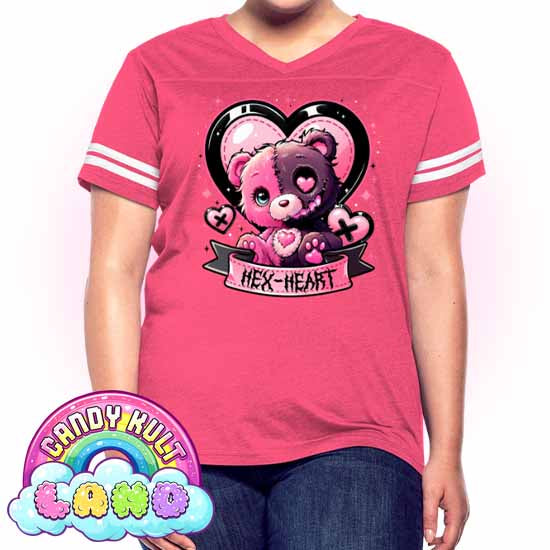 Hex-Heart - Candy Kult Land Women’s Vintage Sport T-Shirt - Candy Kult - Candy Cult - Candy Kult Land - Wishbone - Boo Kitty - Panku - Frosti - Toxic Kitten - Hex-Heart - Cult Candy - Cake High Heels - [product_vendor}