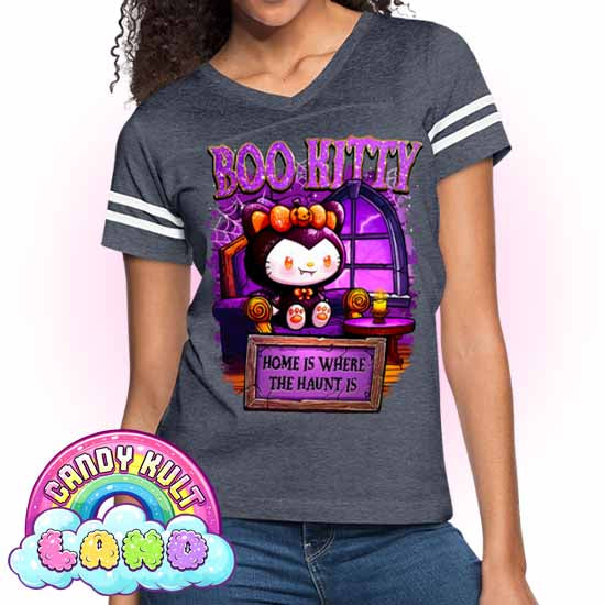 Home Is Where The Haunt Is Boo Kitty - Candy Kult Land Women’s Vintage Sport T-Shirt - Candy Kult - Candy Cult - Candy Kult Land - Wishbone - Boo Kitty - Panku - Frosti - Toxic Kitten - Hex-Heart - Cult Candy - Cake High Heels - [product_vendor}