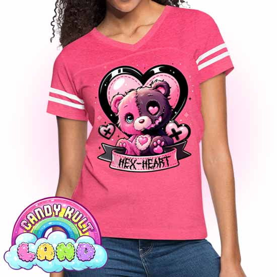 Hex-Heart - Candy Kult Land Women’s Vintage Sport T-Shirt - Candy Kult - Candy Cult - Candy Kult Land - Wishbone - Boo Kitty - Panku - Frosti - Toxic Kitten - Hex-Heart - Cult Candy - Cake High Heels - [product_vendor}