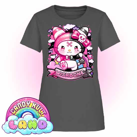 Wishbone Sparkle Punk - Candy Kult Land Women's FITTED T-Shirt - Candy Kult - Candy Cult - Candy Kult Land - Wishbone - Boo Kitty - Panku - Frosti - Toxic Kitten - Hex-Heart - Cult Candy - Cake High Heels - [product_vendor}
