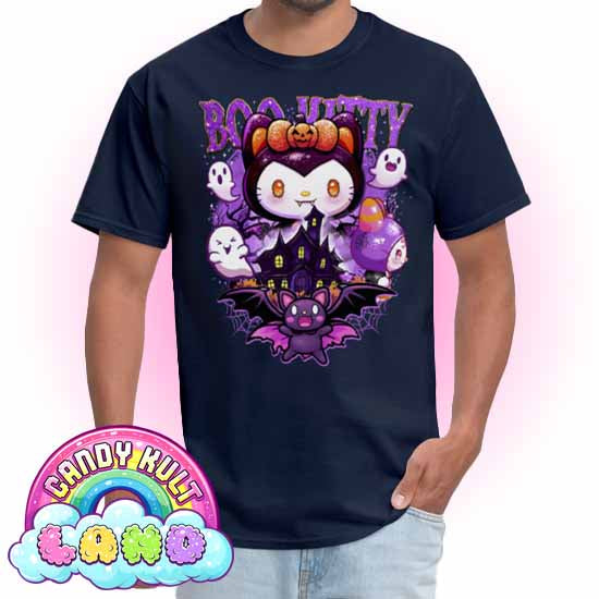 Boo Kitty Origins - Candy Kult Land COLOUR Men's / Unisex Classic T-Shirt - Candy Kult - Candy Cult - Candy Kult Land - Wishbone - Boo Kitty - Panku - Frosti - Toxic Kitten - Hex-Heart - Cult Candy - Cake High Heels - [product_vendor}