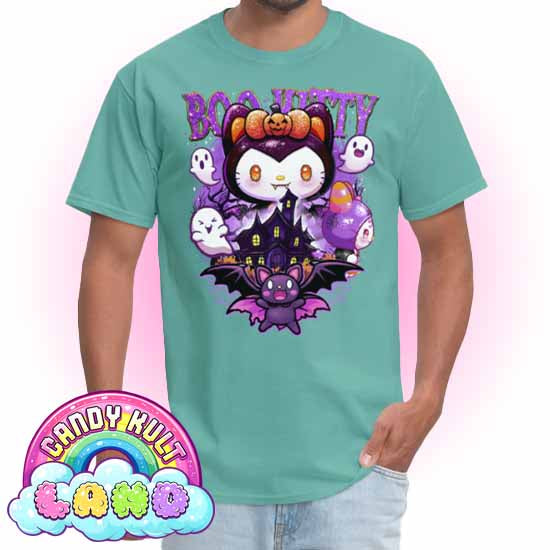 Boo Kitty Origins - Candy Kult Land COLOUR Men's / Unisex Classic T-Shirt - Candy Kult - Candy Cult - Candy Kult Land - Wishbone - Boo Kitty - Panku - Frosti - Toxic Kitten - Hex-Heart - Cult Candy - Cake High Heels - [product_vendor}