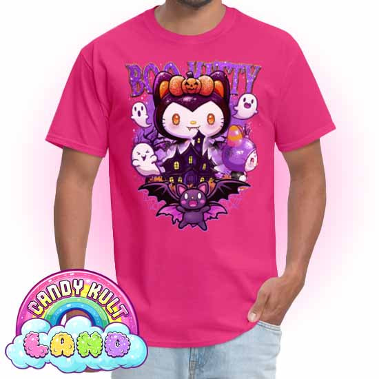 Boo Kitty Origins - Candy Kult Land COLOUR Men's / Unisex Classic T-Shirt - Candy Kult - Candy Cult - Candy Kult Land - Wishbone - Boo Kitty - Panku - Frosti - Toxic Kitten - Hex-Heart - Cult Candy - Cake High Heels - [product_vendor}