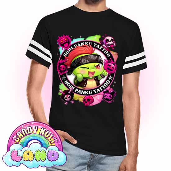 Hori Panku Tattoo Rainbow - Candy Kult Land Men's / Unisex Vintage Sport T-Shirt - Candy Kult - Candy Cult - Candy Kult Land - Wishbone - Boo Kitty - Panku - Frosti - Toxic Kitten - Hex-Heart - Cult Candy - Cake High Heels - [product_vendor}
