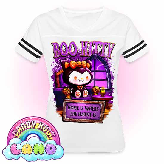 Home Is Where The Haunt Is Boo Kitty - Candy Kult Land Women’s Vintage Sport T-Shirt - Candy Kult - Candy Cult - Candy Kult Land - Wishbone - Boo Kitty - Panku - Frosti - Toxic Kitten - Hex-Heart - Cult Candy - Cake High Heels - [product_vendor}