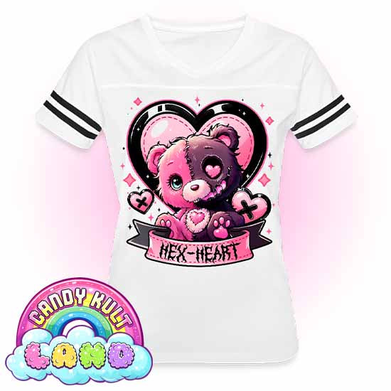 Hex-Heart - Candy Kult Land Women’s Vintage Sport T-Shirt - Candy Kult - Candy Cult - Candy Kult Land - Wishbone - Boo Kitty - Panku - Frosti - Toxic Kitten - Hex-Heart - Cult Candy - Cake High Heels - [product_vendor}
