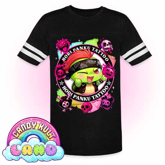 Hori Panku Tattoo Rainbow - Candy Kult Land Men's / Unisex Vintage Sport T-Shirt - Candy Kult - Candy Cult - Candy Kult Land - Wishbone - Boo Kitty - Panku - Frosti - Toxic Kitten - Hex-Heart - Cult Candy - Cake High Heels - [product_vendor}