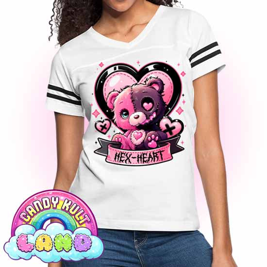 Hex-Heart - Candy Kult Land Women’s Vintage Sport T-Shirt - Candy Kult - Candy Cult - Candy Kult Land - Wishbone - Boo Kitty - Panku - Frosti - Toxic Kitten - Hex-Heart - Cult Candy - Cake High Heels - [product_vendor}