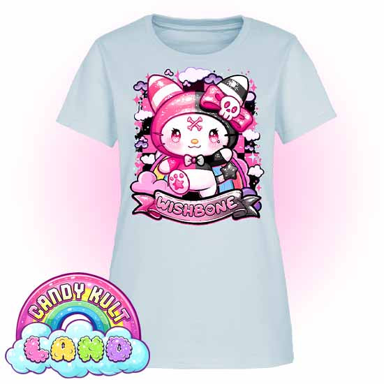 Wishbone Sparkle Punk - Candy Kult Land Women's FITTED T-Shirt - Candy Kult - Candy Cult - Candy Kult Land - Wishbone - Boo Kitty - Panku - Frosti - Toxic Kitten - Hex-Heart - Cult Candy - Cake High Heels - [product_vendor}