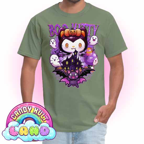 Boo Kitty Origins - Candy Kult Land COLOUR Men's / Unisex Classic T-Shirt - Candy Kult - Candy Cult - Candy Kult Land - Wishbone - Boo Kitty - Panku - Frosti - Toxic Kitten - Hex-Heart - Cult Candy - Cake High Heels - [product_vendor}
