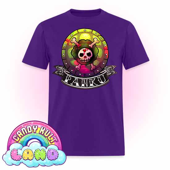 Panku Logo - Candy Kult Land COLOUR Men's / Unisex Classic T-Shirt - Candy Kult - Candy Cult - Candy Kult Land - Wishbone - Boo Kitty - Panku - Frosti - Toxic Kitten - Hex-Heart - Cult Candy - Cake High Heels - [product_vendor}