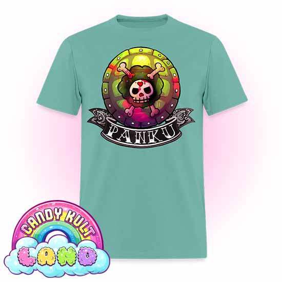 Panku Logo - Candy Kult Land COLOUR Men's / Unisex Classic T-Shirt - Candy Kult - Candy Cult - Candy Kult Land - Wishbone - Boo Kitty - Panku - Frosti - Toxic Kitten - Hex-Heart - Cult Candy - Cake High Heels - [product_vendor}