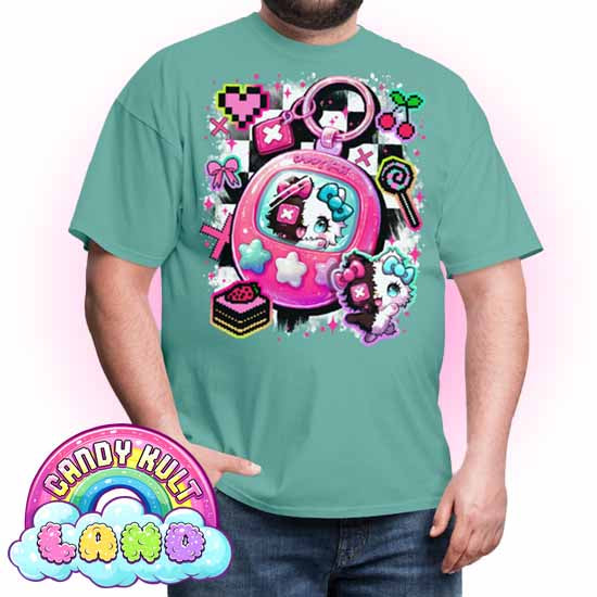 Toxic Kitten Virtual Pet - Candy Kult Land COLOUR Men's / Unisex Classic T-Shirt - Candy Kult - Candy Cult - Candy Kult Land - Wishbone - Boo Kitty - Panku - Frosti - Toxic Kitten - Hex-Heart - Cult Candy - Cake High Heels - [product_vendor}