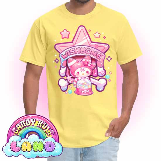 Wishbone Gumball Machine Logo - Candy Kult Land COLOUR Men's / Unisex Classic T-Shirt - Candy Kult - Candy Cult - Candy Kult Land - Wishbone - Boo Kitty - Panku - Frosti - Toxic Kitten - Hex-Heart - Cult Candy - Cake High Heels - [product_vendor}