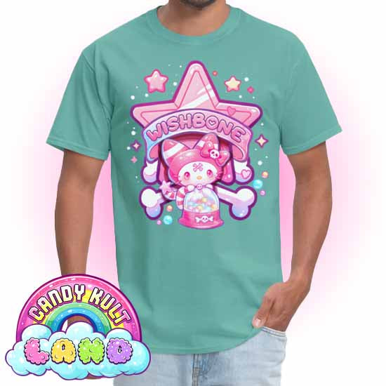 Wishbone Gumball Machine Logo - Candy Kult Land COLOUR Men's / Unisex Classic T-Shirt - Candy Kult - Candy Cult - Candy Kult Land - Wishbone - Boo Kitty - Panku - Frosti - Toxic Kitten - Hex-Heart - Cult Candy - Cake High Heels - [product_vendor}
