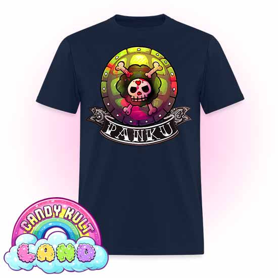 Panku Logo - Candy Kult Land COLOUR Men's / Unisex Classic T-Shirt - Candy Kult - Candy Cult - Candy Kult Land - Wishbone - Boo Kitty - Panku - Frosti - Toxic Kitten - Hex-Heart - Cult Candy - Cake High Heels - [product_vendor}