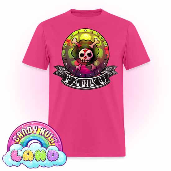 Panku Logo - Candy Kult Land COLOUR Men's / Unisex Classic T-Shirt - Candy Kult - Candy Cult - Candy Kult Land - Wishbone - Boo Kitty - Panku - Frosti - Toxic Kitten - Hex-Heart - Cult Candy - Cake High Heels - [product_vendor}